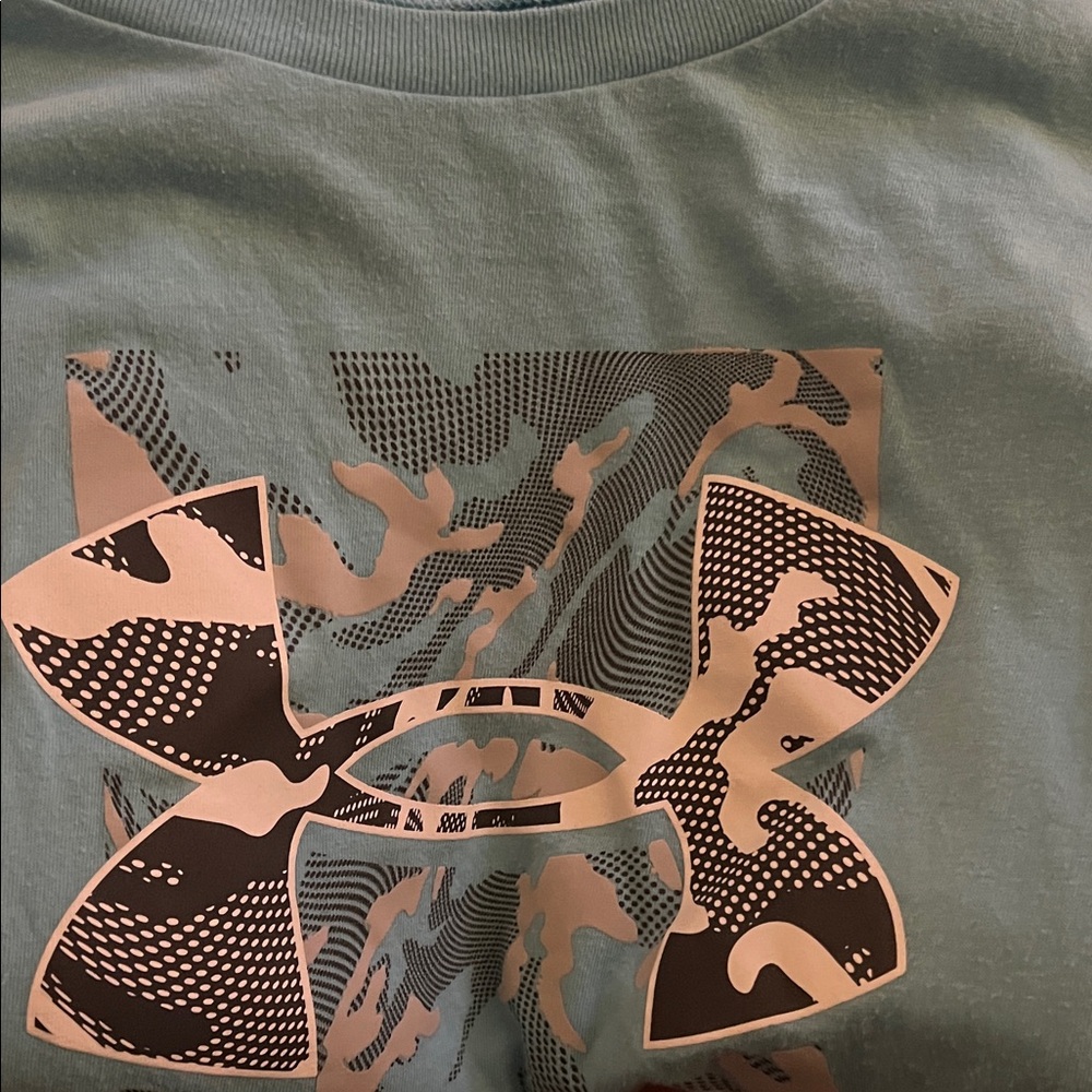 Under Armour Camo Logo Tee in Green and Brown